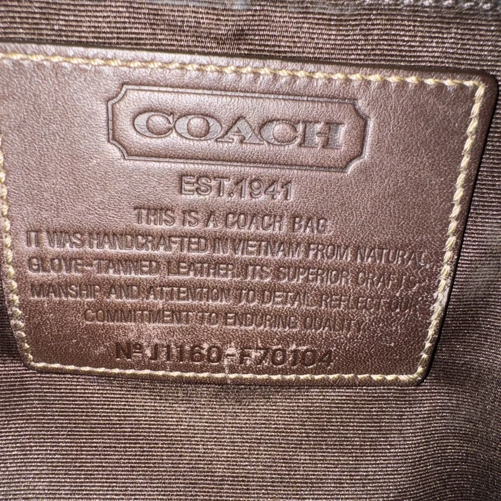 Coach Leatherware Messenger Crossbody Dark Brown Laptop Bag X